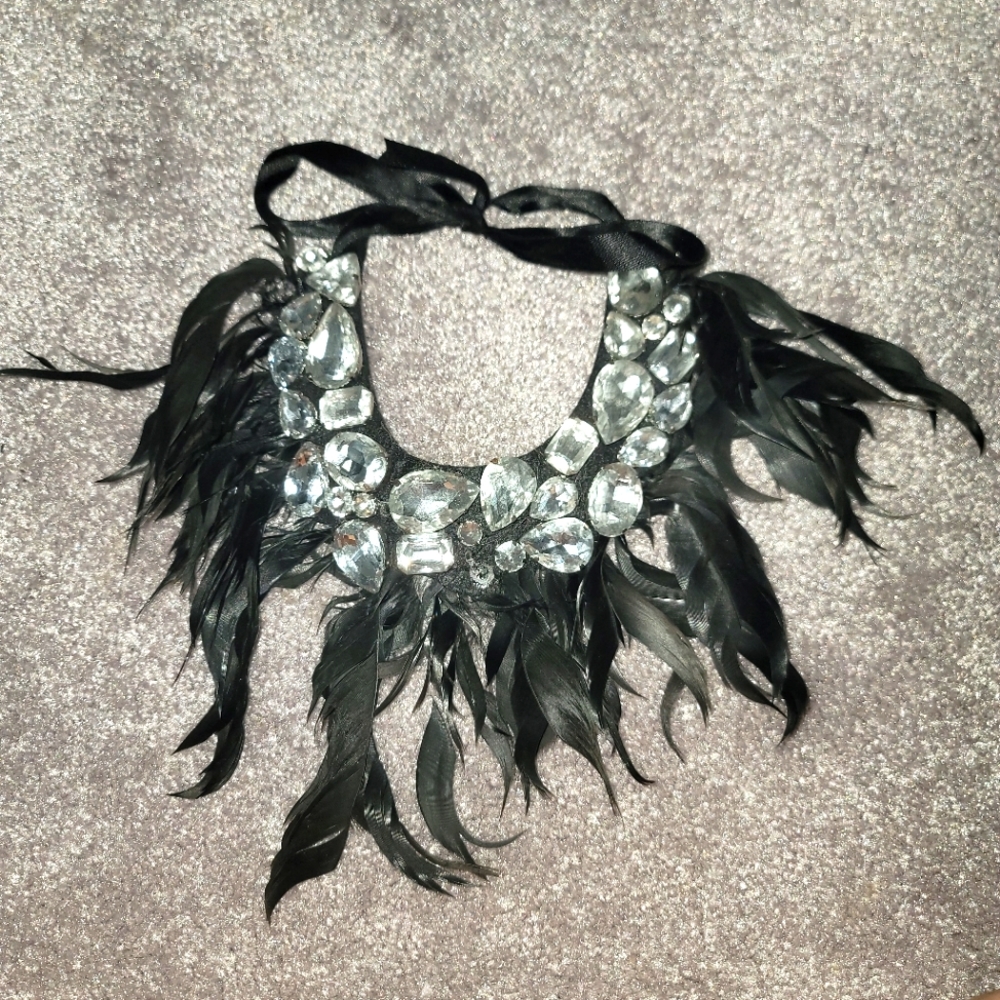 Black Feather Necklace